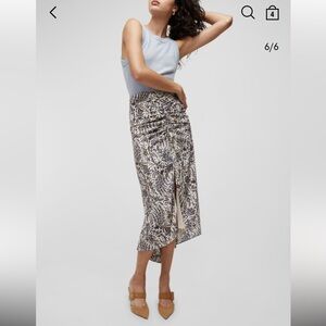 Veronica Beard Pixie Floral Ruched Midi Skirt - Size 00